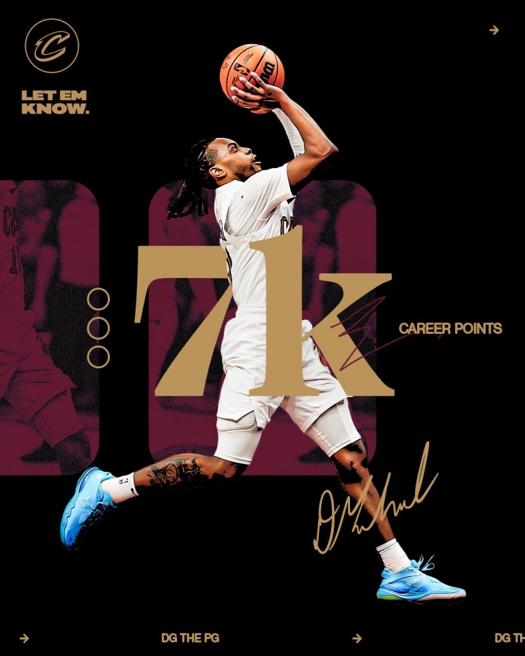 未來可期！加蘭騎士生涯得分達(dá)到7000分 隊史第11位！