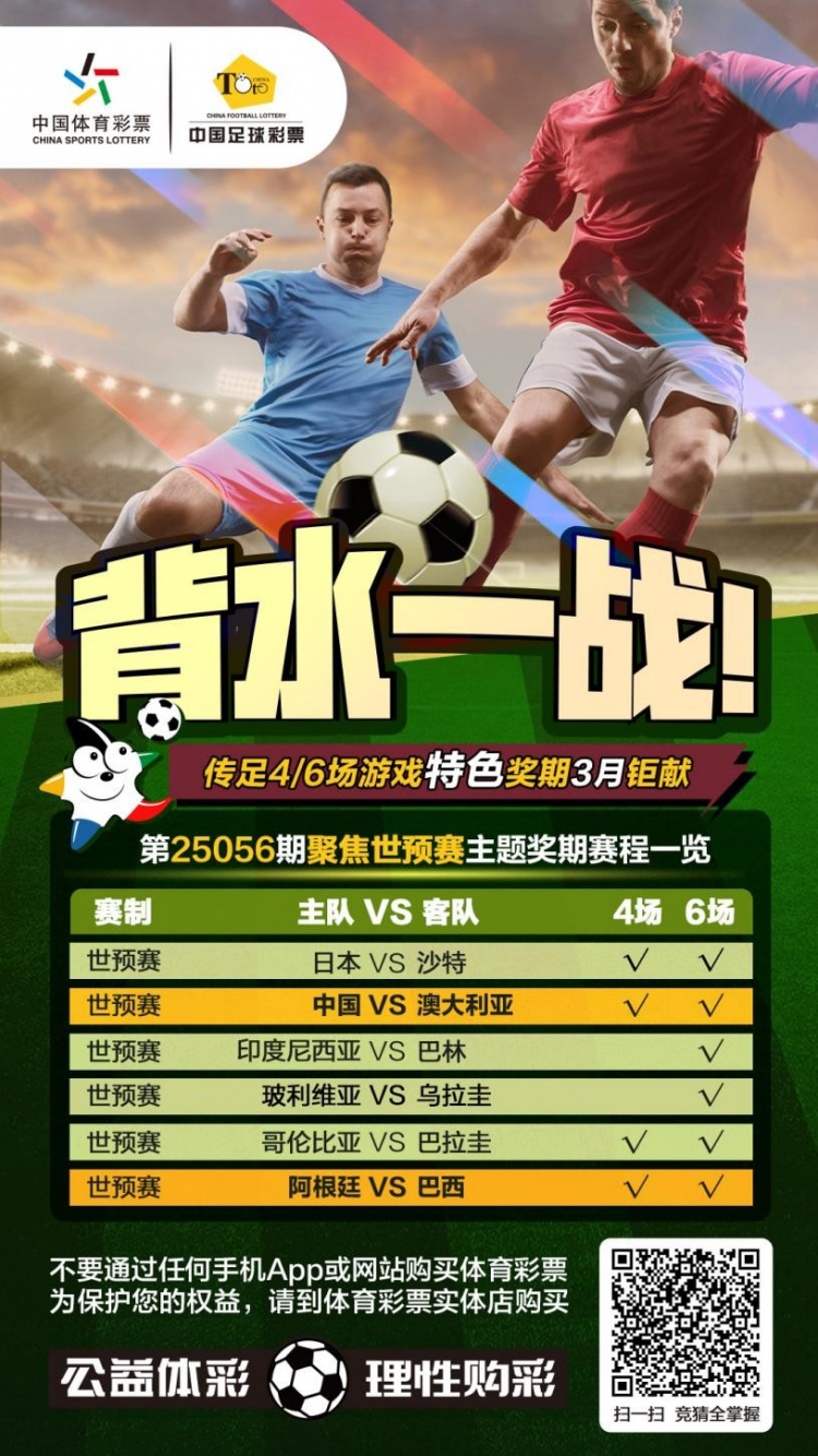 國(guó)足背水一戰(zhàn)！傳足特色獎(jiǎng)期第25056期聚焦世預(yù)賽