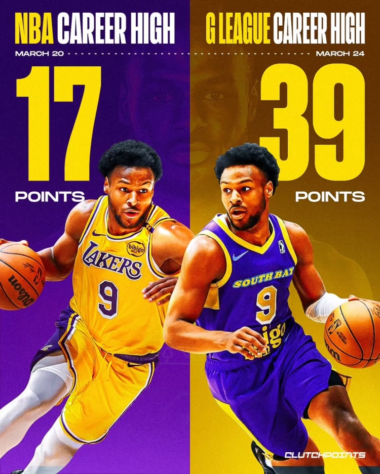 在進(jìn)步！布朗尼一周內(nèi)先后創(chuàng)下個(gè)人NBA和G聯(lián)盟單場(chǎng)得分新紀(jì)錄
